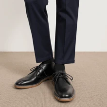 Men's Desert Boots, Classic Retro Derby Boots, Casual Commuter Ankle Boots - Black - View 3