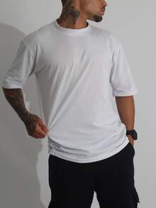 Kit Of 2 Men's Oversized Streetwear Plain Cotton Basic T-Shirts With Collar, Premium Casual Summer Style - màu nâu - Xem 3