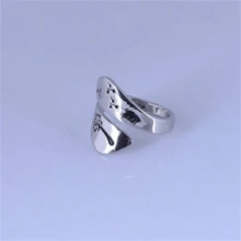 1 pièce Bague ouverte ajustable vintage bohème avec fleur de pissenlit, bijou de mode pour femmes - argent antique 06 - Voir 2