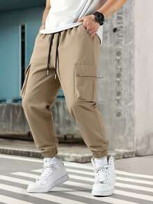 Quần jogger kaki nam kiểu dáng thường ngày, thích hợp cho mùa xuân/hè. - Màu Khaki - Xem 3