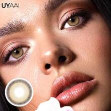 UYAAI 14mm Natural Disposable Soft & Breathable Daily Wear , Suitable For Commuting, No-Makeup Look, Light Makeup, Dates, Gatherings And Casual Wear - Brown - View 3