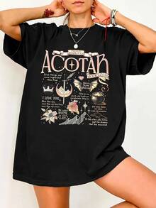 ACOTAR PNG Book Club, Gift For Fantasy Book Fans, Night Court T-Shirt, SJM-Inspired Design, Gift For Book Lovers, Gift For Book Enthusiasts, Court Of Dreams - 黑色 - 查看 1
