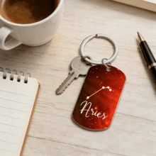 Constellation Keychain Constellation Key Ring With Split Ring, Constellation Design, Suitable For Backpack,Purse Decoration, Valentine's Day Gift - Silver - View 2