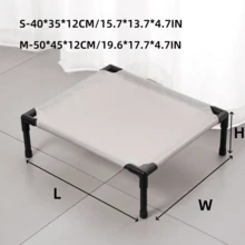 适用于小型犬猫的加高宠物床，户外可拆卸防滑狗床，室内可拆卸加高狗床 - 彩色 - 查看 2