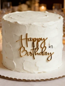 1件/3件/5件装亚克力蛋糕装饰品，生日蛋糕装饰，亚克力生日蛋糕装饰品，甜点桌装饰，烘焙装饰，派对装饰，家居厨房必备，节日礼物 - 金色 - 查看 7