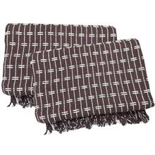 Sofa Throw Blanket, Brick Pattern, 2.20 X 1.60 Meters, Large Size, Sofa Cover Type, Cotton. - Rust Brown - View 2