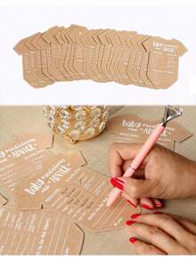 25PCS Baby Baptism Party, Brown Paper Baby Blessing Prediction Cards, Baby Predi: First-Year Milestones For Babies And Thoughtful Tips For New Parents, Young Adult Party Decorations | Charming Young Adult Gifts | Party Decorations With Included Cards - 25 PCS - View 2