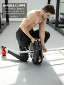 4 piezas Abrazaderas de mancuerna y barra, Collar de resorte estándar de 1 pulgada/25 mm para barra y mancuerna, Adecuado para gimnasio, accesorios de entrenamiento de fuerza de equipos de fitness - Multicolor - Ver 8