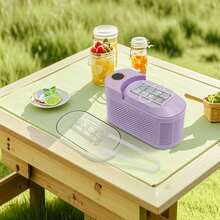 E-ACE Portable Outdoor Mini Car Ice Maker, Makes 8 Ice Cubes In 10-15 Minutes, Fast Ice Making, Compact Size Suitable For Outdoor Camping, Easy To Clean, Powered By Cigarette Lighter - Dusty Purple - View 6