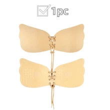 1件硅胶隐形泳衣文胸，无钢圈无肩带提拉胸垫，适合小胸 - 彩色 - 查看 13