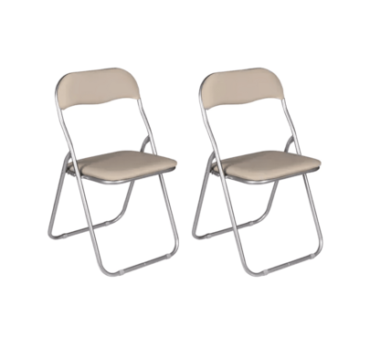 STARLEY-Sillas Plegables De Salón,Silla De Reunión De Oficina Simple, Silla Plegable De La Silla del Respaldo Casero con El Cojín De La PU, Silla De Entrenamiento para Silla De Computadora44.5X44X79CM
