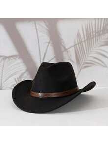 1pc Women's Western Cowboy Hat, Men's Hat, Western Hat, Detachable Heart Decor, Suitable For Mother's Day And Valentine's Day, Sun Protection, Best Easter Gift - Multicolor - View 16