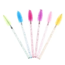 70 piezas Brochas desechables para pestañas, varitas de rímel, peines de pestañas, brochas espirales para extensiones de pestañas, brochas de cejas, brochas de sombras de ojos, brochas espirales, set de herramientas aplicadoras de maquillaje - Rosa Fucsia - Ver 3