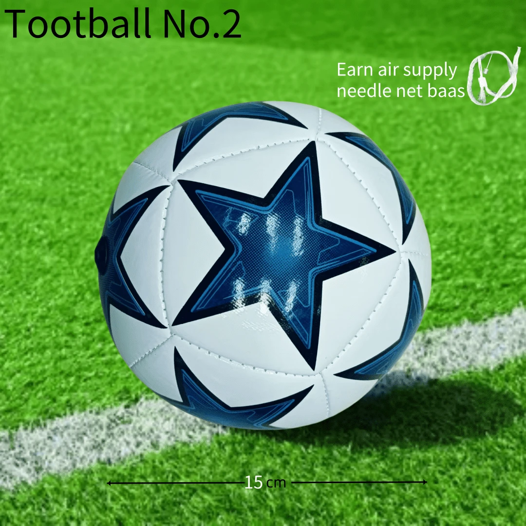 Balón de fútbol de moda de PVC, talla 2, apto para deportes al aire libre - Azul y blanco - Ver 1