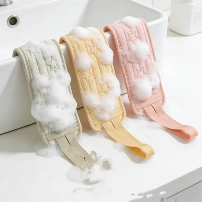 1pc Of Shower Cleaning And Scrubbing Towels, Shower Flower Pull Back Strip Scrubbing Towel Set With Strong Mud Rubbing Gloves, Exfoliating Skin Towel Bathing Tool Set, Deep Body Cleaning, Double-Sided Scrubbing Back Bathing Tool,Extra Thick Microfiber Exfoliating Bath Towel, 1pc, Durable & Absorbent, For Deep Cleansing, Skin-Friendly Body Scrubber, Unisex Use