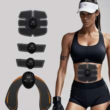 AXH Intelligent Muscle Stimulation Training Device, Electric Abdominal Muscle Trainer - Black - View 3