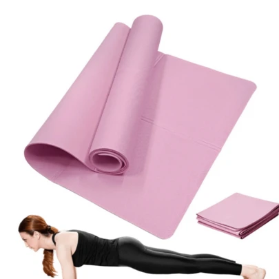 1pc 173*0.4cm EVA Non-Slip Widened Yoga Mat, Portable Foldable Yoga Exercise Training Mat, Suitable For Napping, Beginner Fitness Mat, Yoga, Pilates, Dance