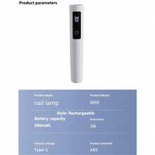 可充电手持式UV美甲灯，带支架，迷你无线美甲烘干机，带液晶显示屏，适用于快速固化凝胶美甲，200mAh - 彩色 - 查看 10