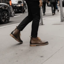 Men's Desert Boots, Classic Retro Derby Boots, Casual Commuter Ankle Boots - Brown - View 5