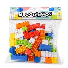 Children's Building Block Set, 40 Pieces, Educational, Interlocking Design - Multifärgad - Visa 8
