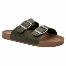 Unisex Casual  Sandal With Adjustable Buckle, Comfortable, Synthetic - xanh quân đội - Xem 13