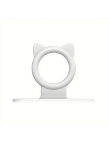 1个可爱猫耳造型马桶座圈挂钩 - 时尚实用的浴室配件，塑料材质，安装简便，节省空间，握感舒适 - 多色 - 查看 6