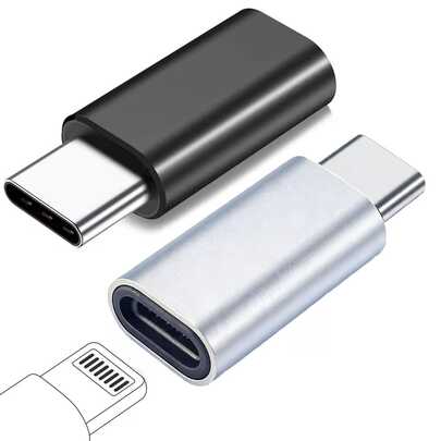 Lightning 转 USB-C 适配器 | 轻松兼容第 15 至 17 代 Pro Max 机型 | 可使用 Type-C 充电/数据线，办公旅行两相宜