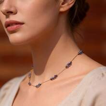 小珠子搭配精致链条，优雅女士项链 - 1 - 查看 2