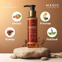 Besque Magic Body Oil, 3.38 FL OZ, After Shower Body Oil For Women, Hydrating Skin Care For Full Body That Plumps, Tightens, And Firms Skin With Natural Ingredients, Luxury Spa Gifts - Pack Of 1 - Hương vị trà - Xem 2