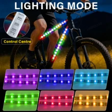 1-Tow-2 Scooter Light, A Must-Have For Night Riding, Easy To Install, Motorcycle And Car Outline Decorative Light, Scooter LED Light, Room Decoration. - 2-in-1 RGB Color-changing LED Bicycle Light - View 6