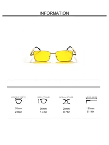 1pc Men's Fashion Business Glasses, Full Frame Retro Style, Suitable For Daily Work And Outings, Rectangular Frame - Multicolor - View 4
