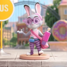 POP MART Disney Zootopia Crazy Series Mô hình và búp bê sưu tầm, Hộp bí ẩn ngẫu nhiên từng sản phẩm, Mô hình nhân vật, Đồ trang trí theo chủ đề nhân vật, Đồ trang trí bàn làm việc, Bộ sưu tập theo chủ đề, Quà tặng cho người hâm mộ. - Màu xanh nhạt - Xem 5