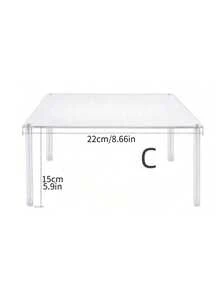 Giá đỡ bánh vuông bằng acrylic trong suốt, thích hợp cho đám cưới, tiệc tùng, trưng bày món tráng miệng. - Trong sáng - Xem 9