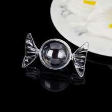 12个透明糖果盒，创意糖果造型糖果展示盒，适用于圣诞节、感恩节、狂欢节、复活节、婚礼派对、成人礼、毕业季、生日、金婚纪念日糖果甜点包装展示盒。 - 透明 - 查看 3