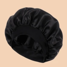 ZTZI 1顶女士纯色缎面睡帽，适合日常佩戴，丝绸缎面材质，夏季、沙滩、度假、旅行皆宜 - FS同色鬆緊2192 - 查看 35