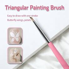 1pc Pink Nail Art Pen, 3D Magical Drawing Pen, Gradient Painting Pen, Nail Sticker, Floral Painting, Acrylic Nail Tool - Pink - View 1