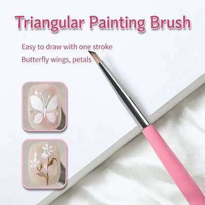 1pc Pink Nail Art Pen, 3D Magical Drawing Pen, Gradient Painting Pen, Nail Sticker, Floral Painting, Acrylic Nail Tool