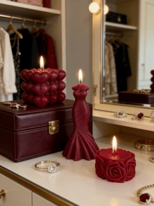 1pc Heart-Shaped Silicone Candle Mold, DIY Plaster Aromatherapy Mold For Valentine's Day, Mother's Day, Graduation Season - A - View 5