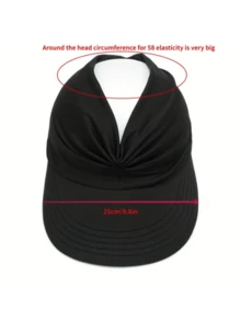 1pc Women's Beach Sun Hat, Spring/Summer Vacation Travel Sun Protection Cap, Outdoor Sports Visor Hat,Holiday,Festival - Multicolor - View 3