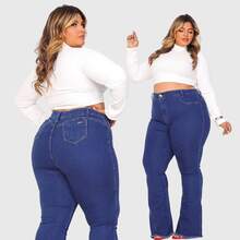Women's Plus Size High-Waisted Shaping Jeans - Curve Premier Jeans - Light Blue - View 10
