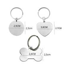 Personalized Pet Cat ID Tag With Name, QR Code, And Phrase - Silver Front Accessory - xương - Xem 6