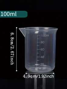1/2/3/4/5/6/7/8/9/10pcs 100ml Measuring Cup, Thickened PP Material Measuring Cup, Plastic Measuring Cup With Scale, Multi-Functional Liquid Measuring Cup Suitable For Kitchen And Laboratory - Multicolor - View 5