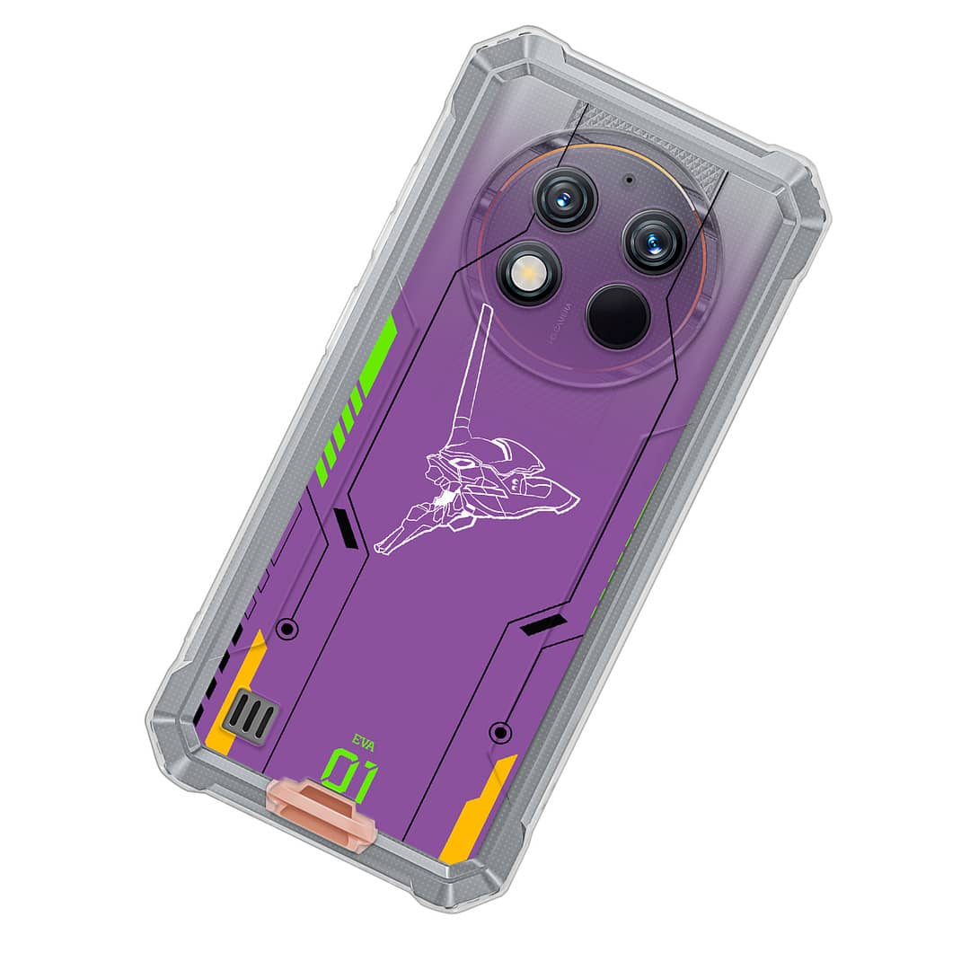 Funda Compatible con Oukitél Eva Test Type Unit 01 Protector GENESÍS Carcasa Anticaídas a Prueba De Golpes Evangelino TPU. - transparente - Ver 1