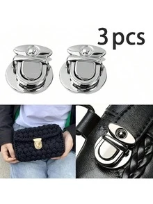 2/3/6Pcs Metal Bag Lock Buckle, Duckbill Style Lock Buckle, Handbag And Shoulder Bag DIY Craft, Leather Wallet Closure Accessory, Fashion Apparel Component, Durable Hardware, Multiple Colors Available - Multicolor - View 16