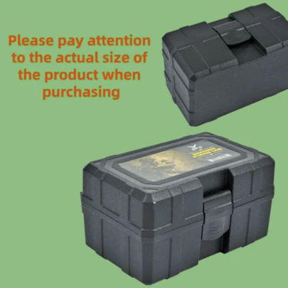 1 hộp đựng mũi tên ngoài trời (hộp rỗng, không bao gồm mũi tên), hộp đựng mũi tên bằng nhựa cứng tiện dụng để cất giữ và mang theo, có ren để lắp phụ kiện bắn cung ngoài trời.