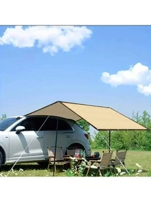 1 Multifunctional Outdoor Beige Sunshade Net, Thickened Sunshade Net, Courtyard Sunshade Net, With Edge Wrapping And Punching - Multicolor - View 9