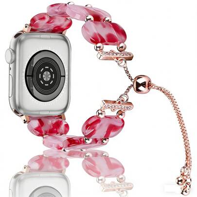 Oval Resin Elastic Cord Watch Band For Apple Watch Series 11 10 9 8 7 6 SE Ultra 2 49mm 46mm 45mm 42mm 41mm 40mm 38mm Lightweight Breathable Adjustable Water-Resistant Scratch-Resistant Suitable For Men And Women