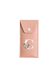 Pink Makeup Brush Set -1 Storage Bag And+8 Aluminum Tube Makeup Brushes, Printed With Personalized White Flower Letter Patterns; Advanced Eye Shadow Mixing Brush Set - Multicolor - View 20