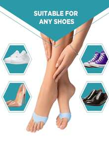 4pcs/6pcs Forefoot Pads, Women And Men's Metatarsal Pads, Silicone Forefoot Cushions For High Heels - Soft Semi-Insole With Toe Protection, Suitable For Various Shoes - Sneakers, Casual Shoes, High Heels And Boots. Breathable Design, Foot Pads - View 2