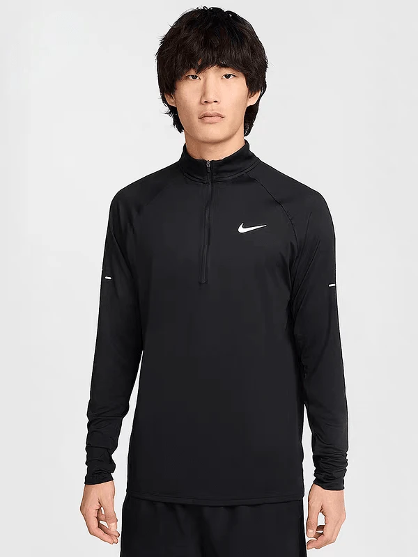  Nike Dri-Fit STRIDE HZ MIDLAYER 黑色 運動舒適插肩袖半高領長袖T卹 男款